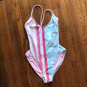 WildFox American Flag Tie Back One Piece